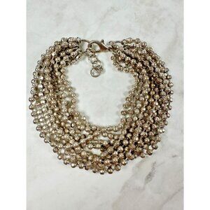 Ten Strand Silver Tone Beaded Bracelet - Lobster Clasp - 7.25"